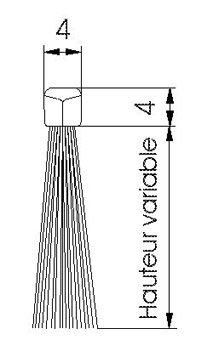 Brosse strip de 4